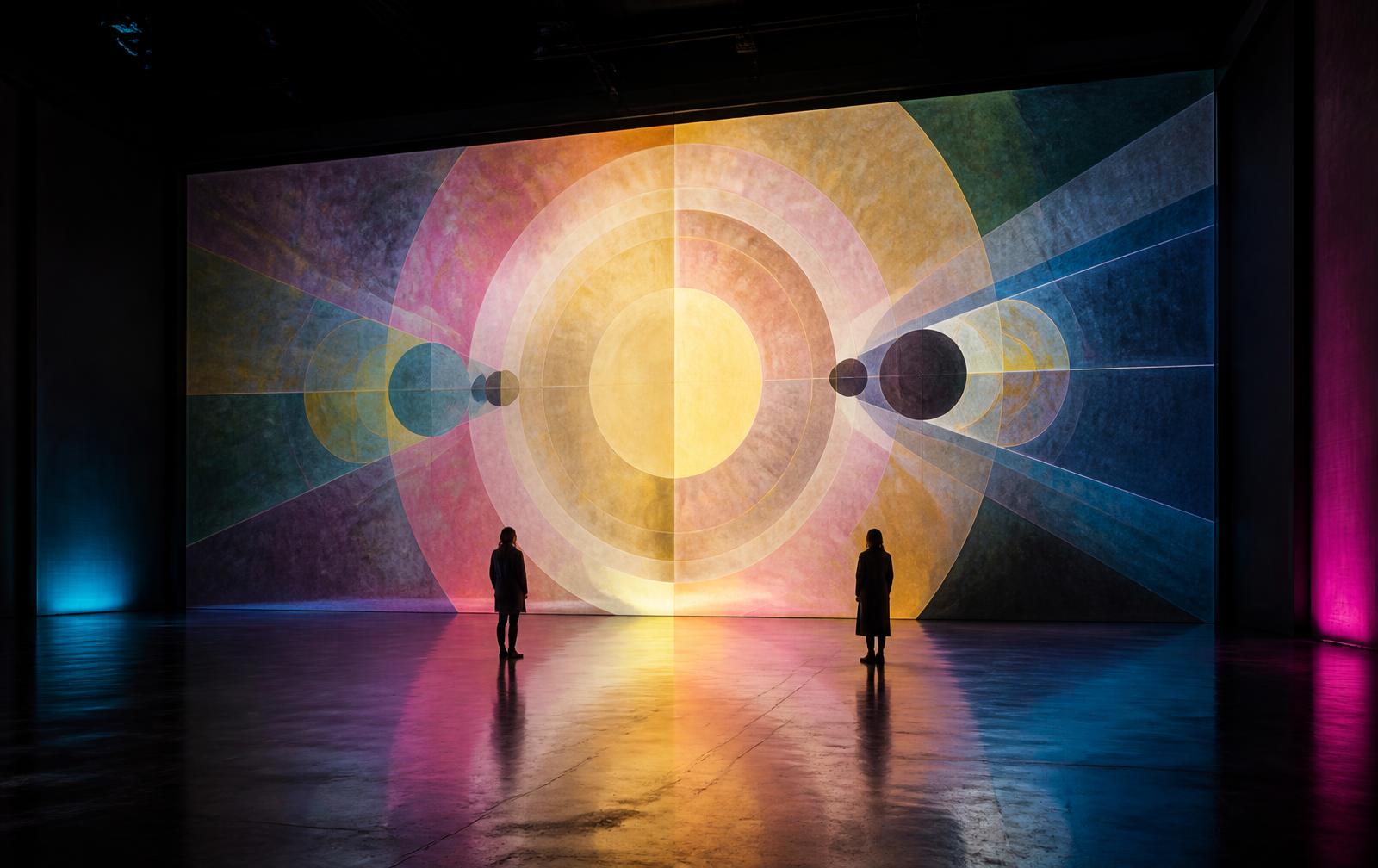 Installation study — floor-to-ceiling projection